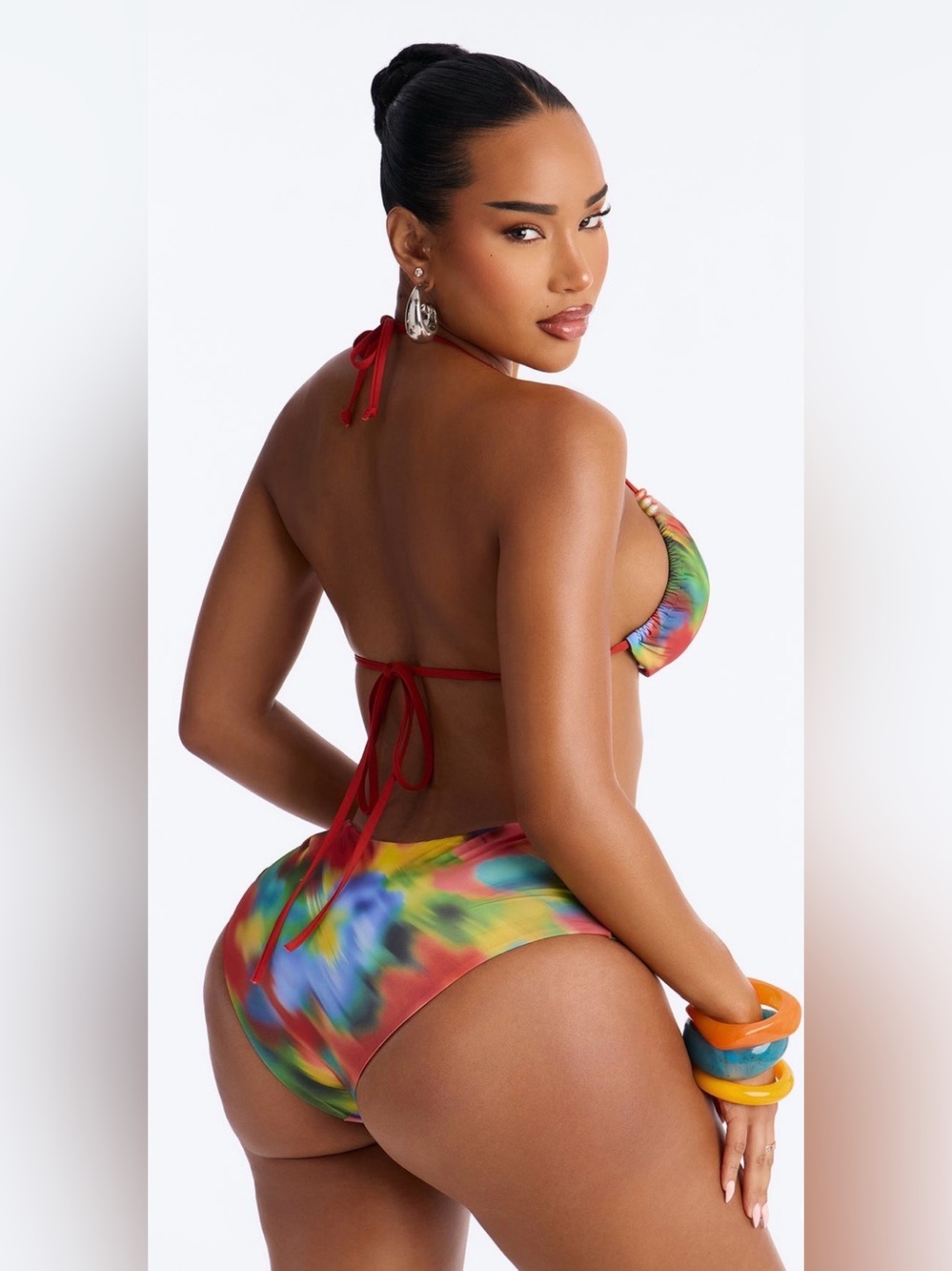Fashion Nova Falling For You 2 Piece Halter Bikini-Red❤️ - Picture 3 of 5